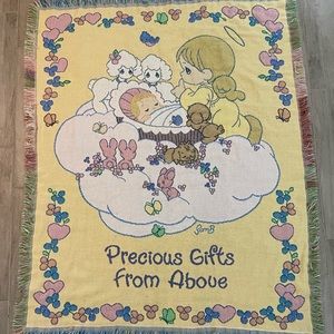 Precious Moments vintage 90s Precious Gifts from above blanket tapestry throw